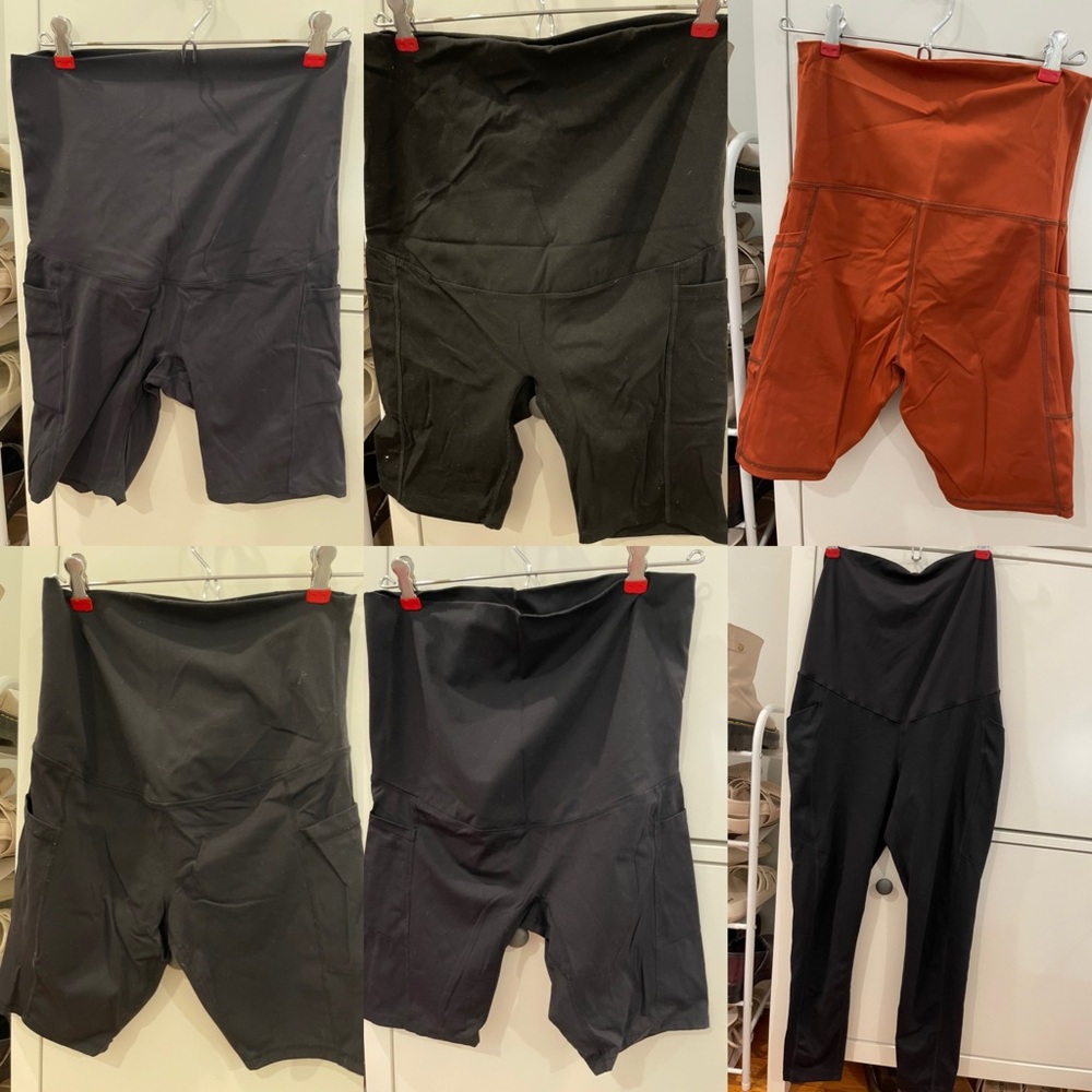 MATERNITY ACTIVE BUNDLE - 6 ITEMS - BIKE SHORTS AND LEGGING